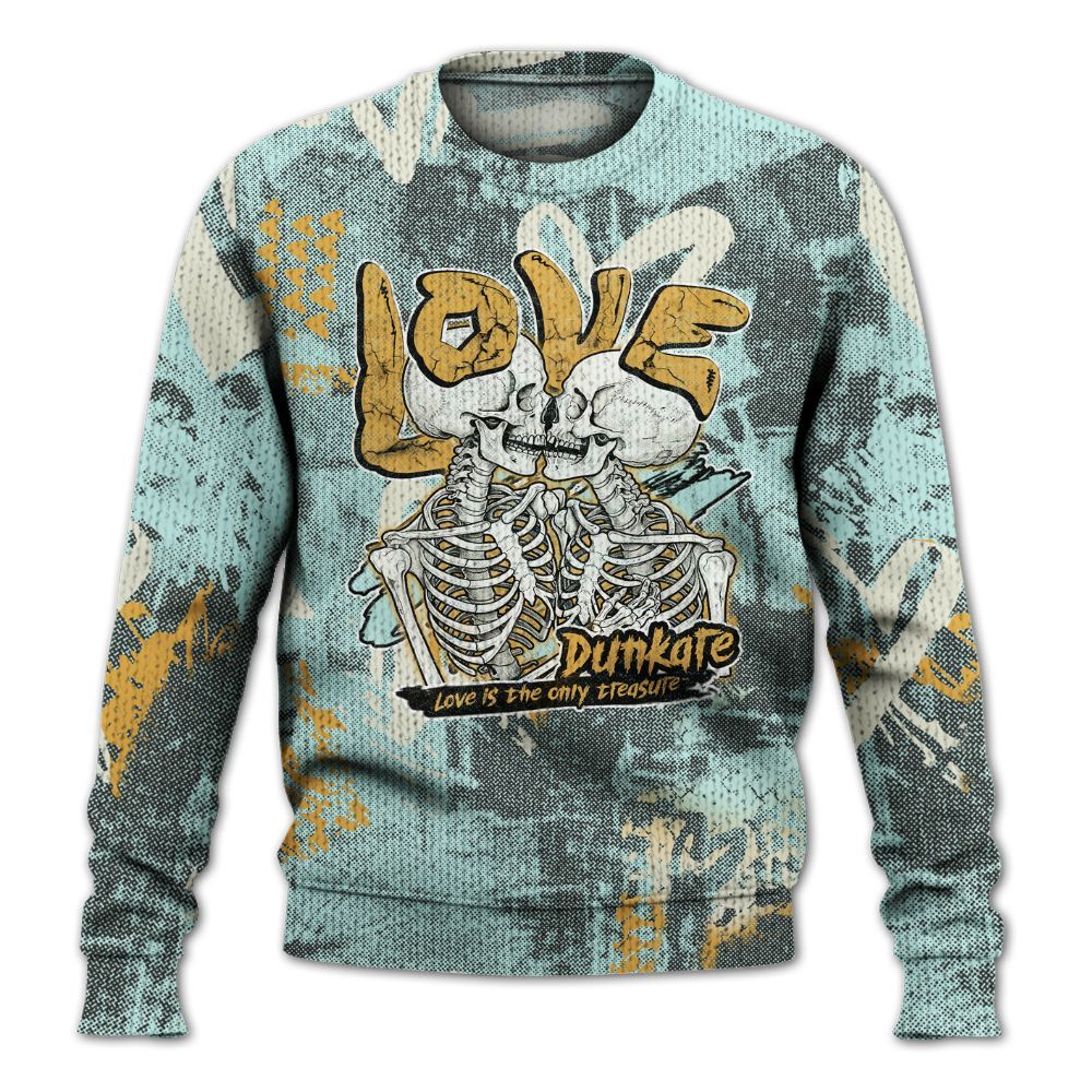 Knitted Sweater To Match Pure Platinum 4s - Skull Love