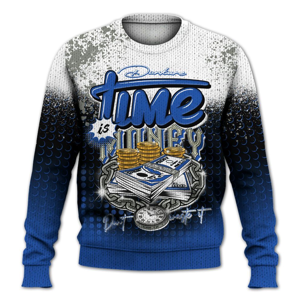 Knitted Sweater To Match Lucky Shorts 3s - Halftone Time Is Money