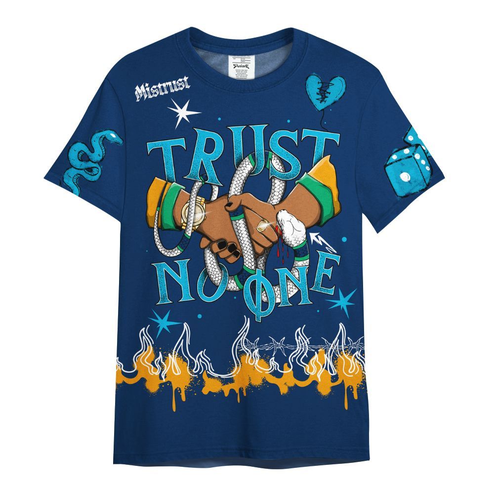 Shirt To Match Dunk Low GS Electric Algae - Trust No One Snake-Bite Doodle Crayon All Over Print