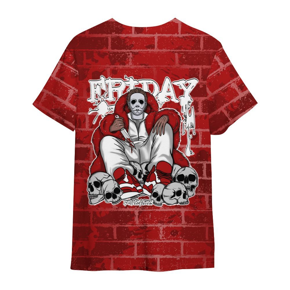 Shirt To Match Red Taxi 12s - Friday Brick All Over Print
