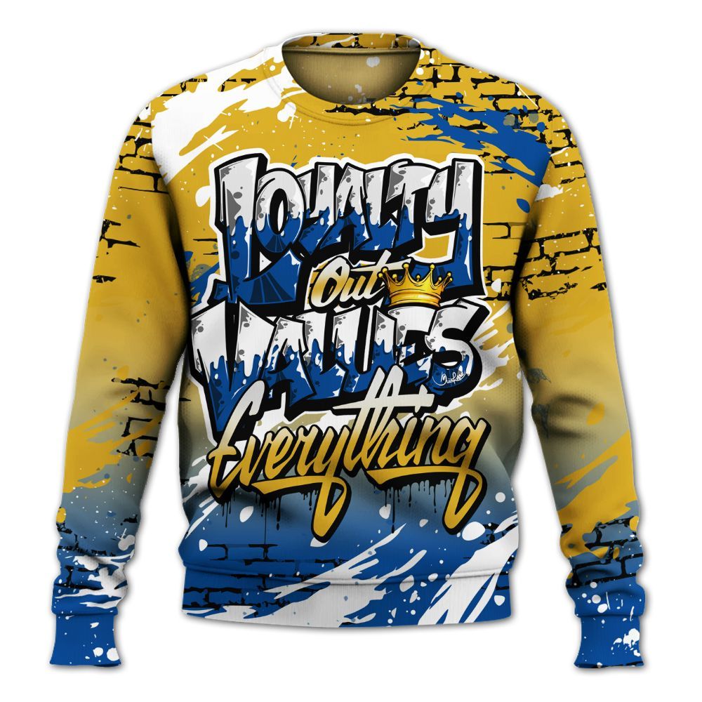 Sweatshirt To Match High Laney 1s - Values Of Loyalty Drip All Over Print