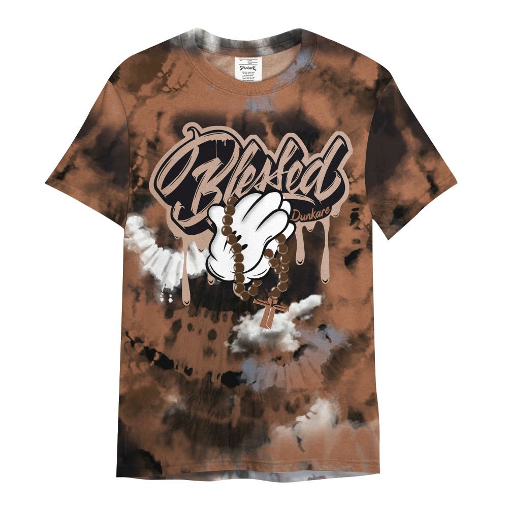 Shirt To Match Air Foamposite Metallic Copper - God Blessed Tie Dye All Over Print