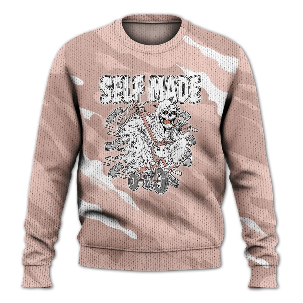 Knitted Sweater To Match Low Legend Pink 11s - Self Make Skeleton Colored
