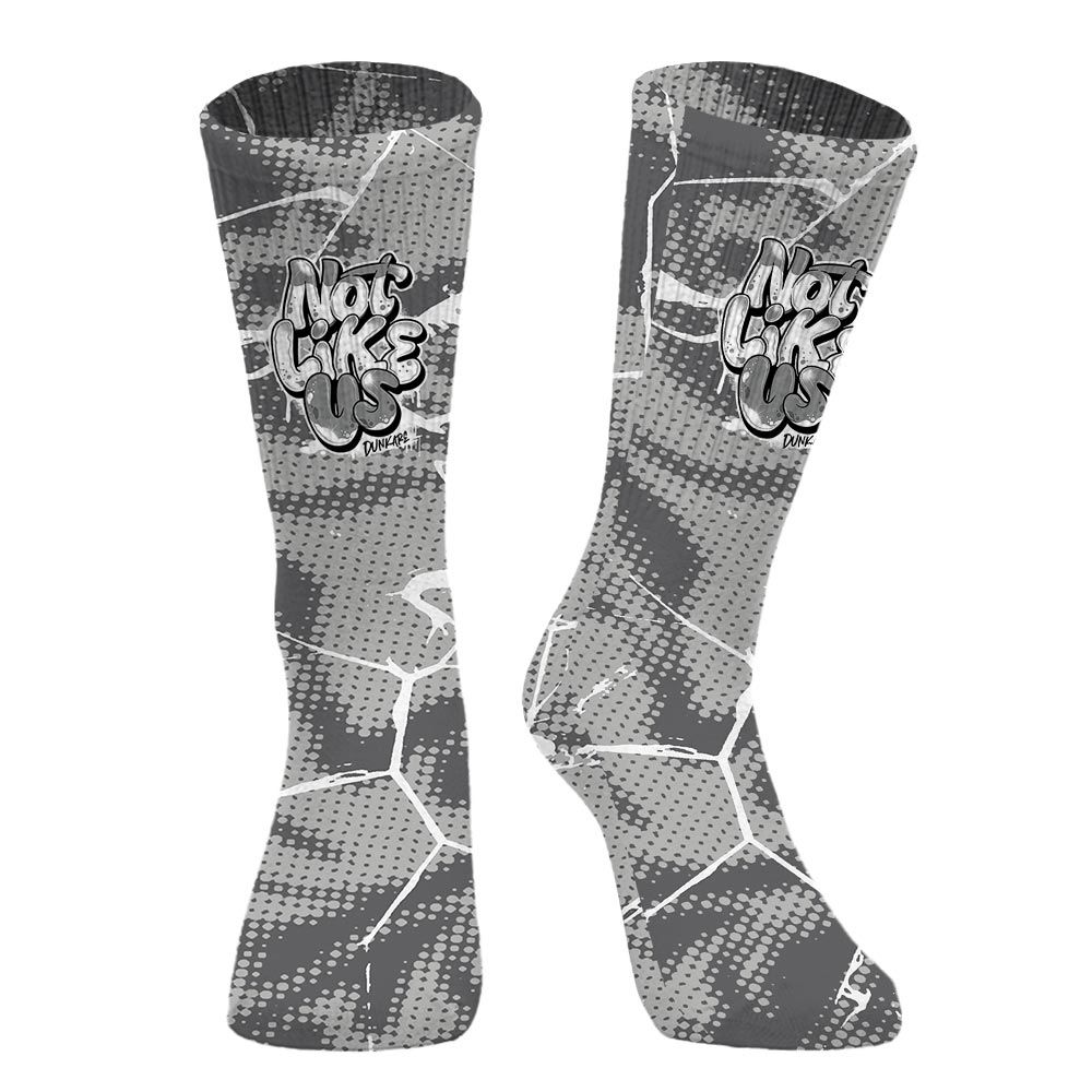 Sock To Match Retro Wet Cement 4s - None Like Us Graphic