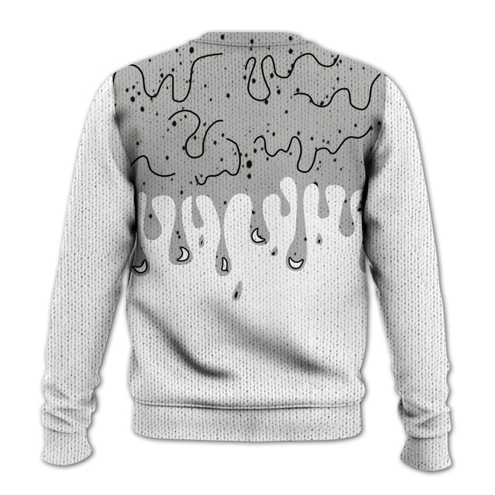 Knitted Sweater To Match Retro White Oreo 4s - Snake Trust No One Drip