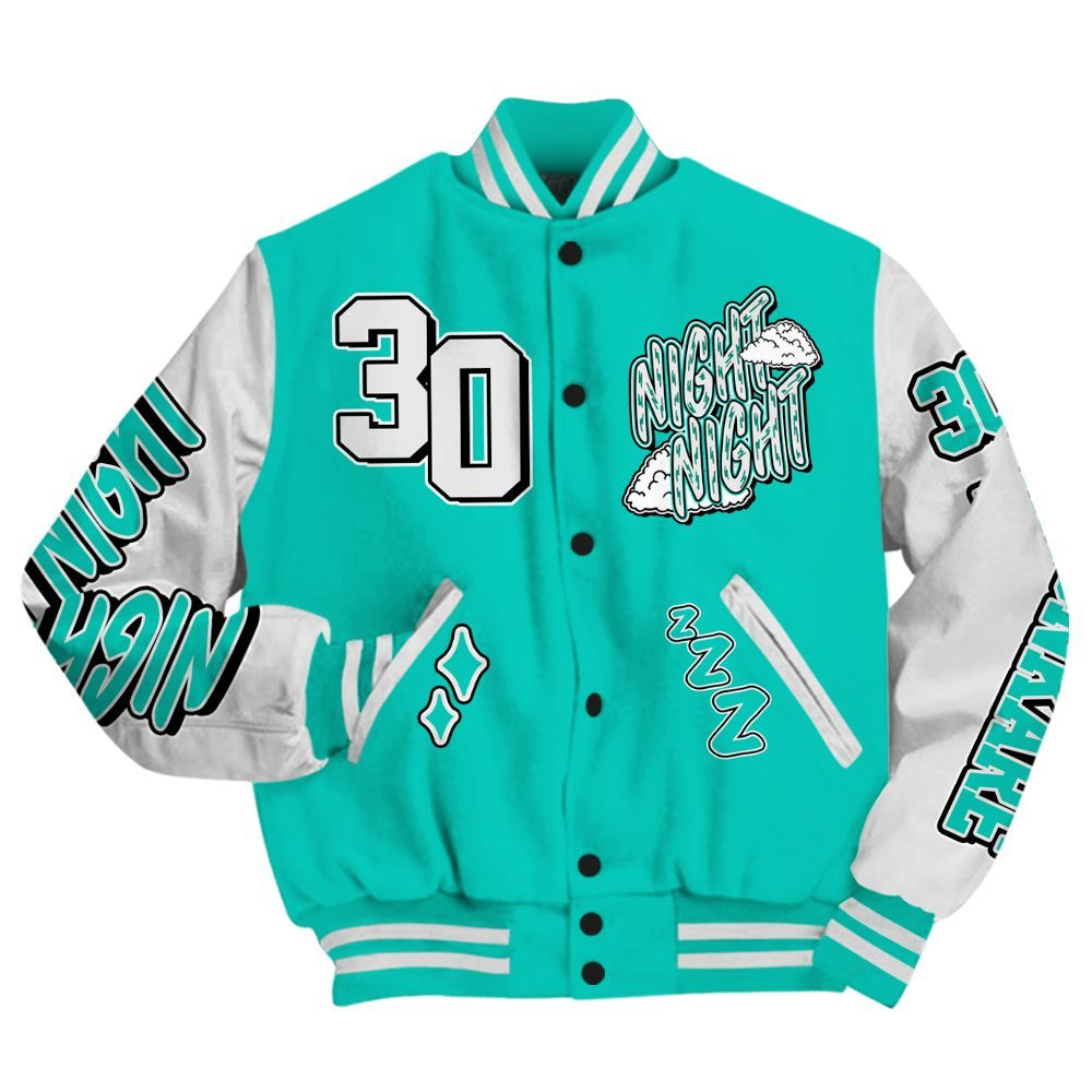 Varsity Jacket To Match Dunk Low Clear Jade - Seeya Skeleton All Over Print
