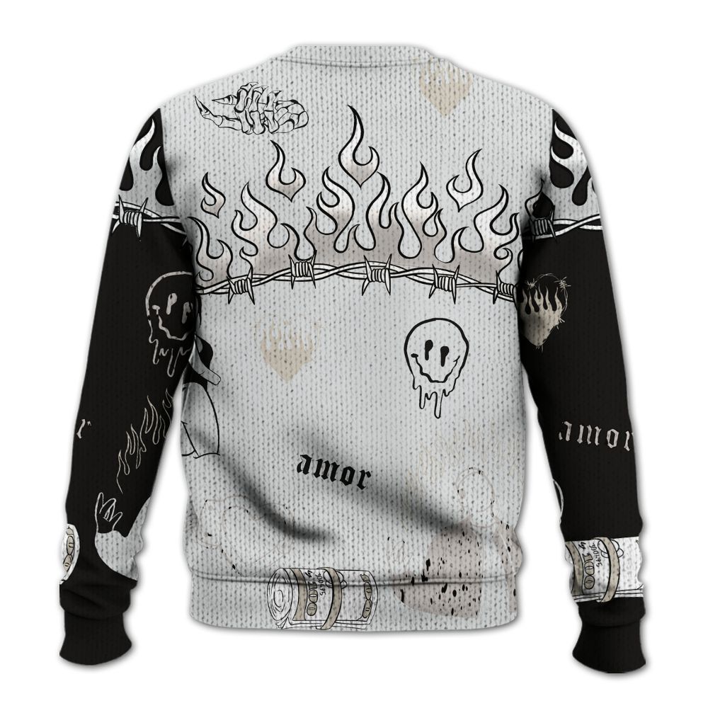 Knitted Sweater To Match Retro Reverse Metallic 5s - Snake Trust No One