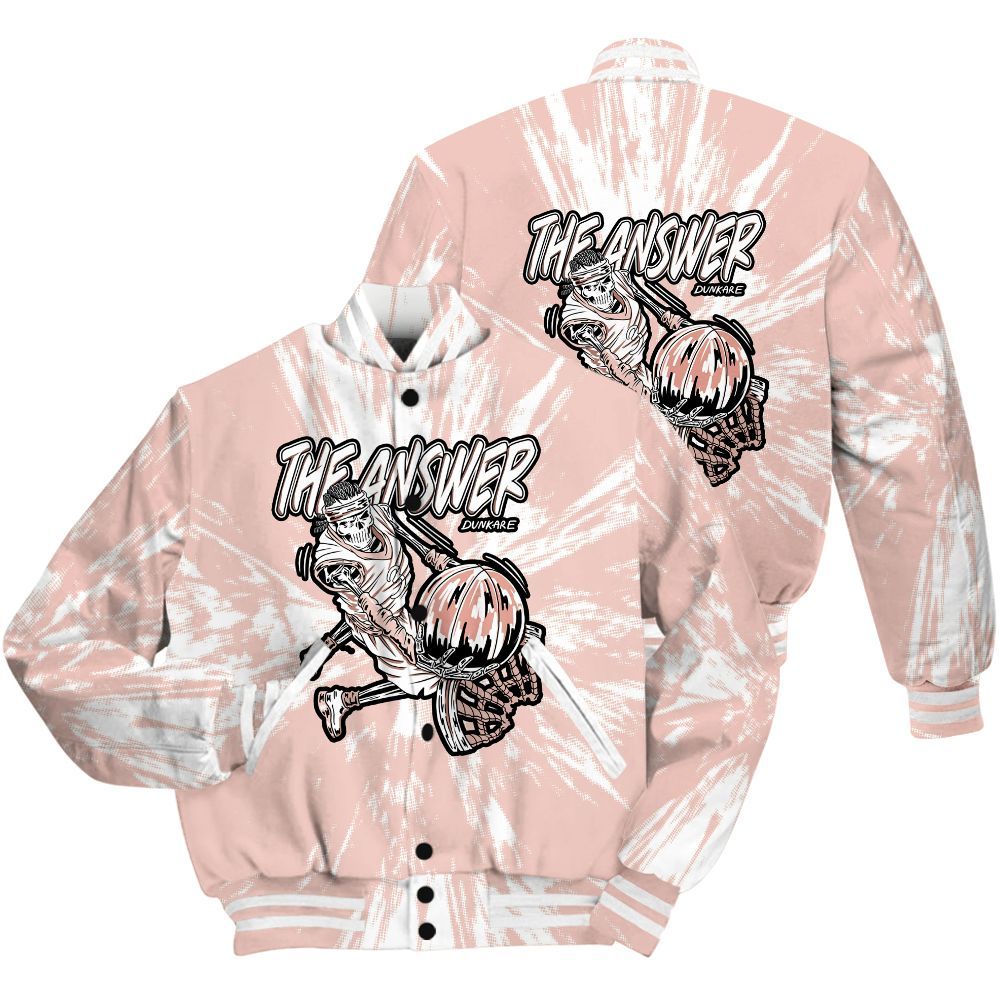 Varsity Jacket To Match Low Legend Pink 11s Shirt - The Answer Skeleton Luxury All Over Print