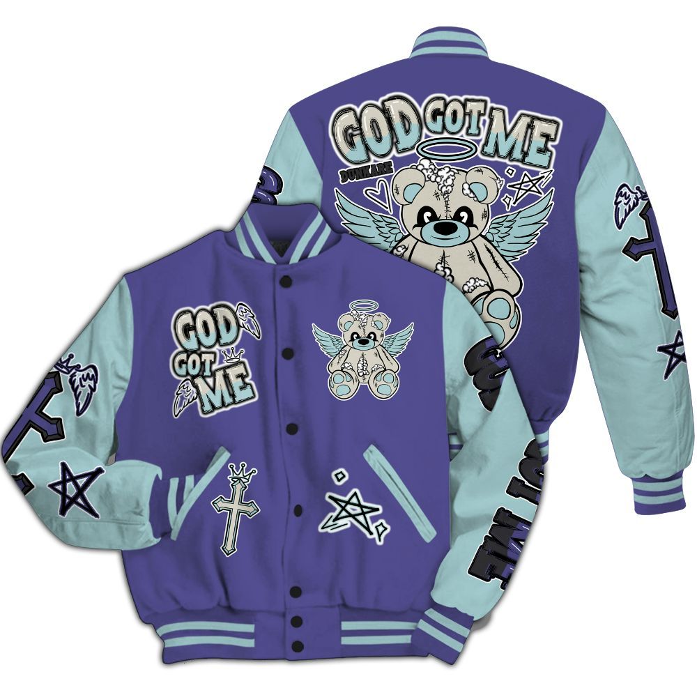 Varsity Jacket To Match Air Ship PE Hornets - Gods Guides Me Bear All Over Print