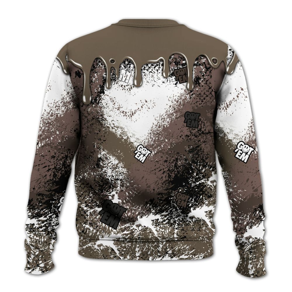 Sweatshirt To Match AMM Dark Mocha 4s - Dripping 23 Drip All Over Print