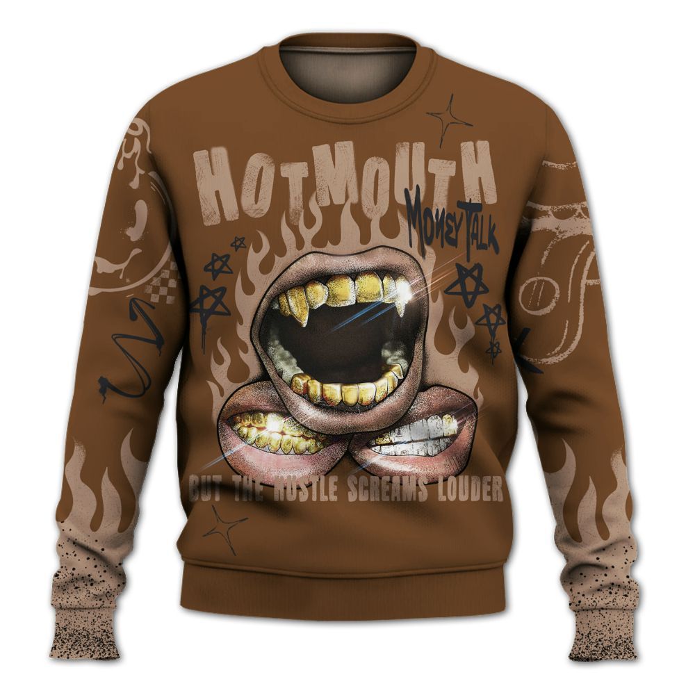 Sweatshirt To Match Archaeo Brown 3s - Mouth Burning Street Style All Over Print
