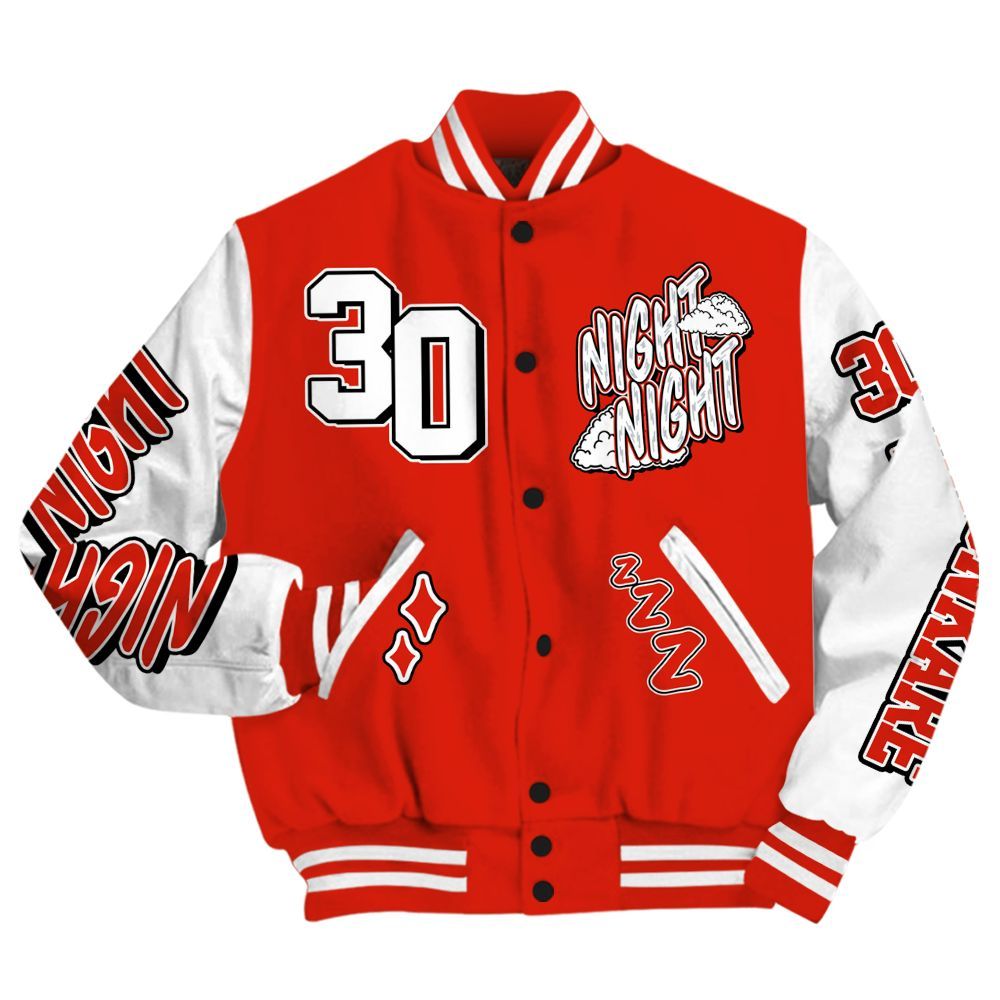 Varsity Jacket To Match Retro Cherry 11s - Seeya Skeleton All Over Print