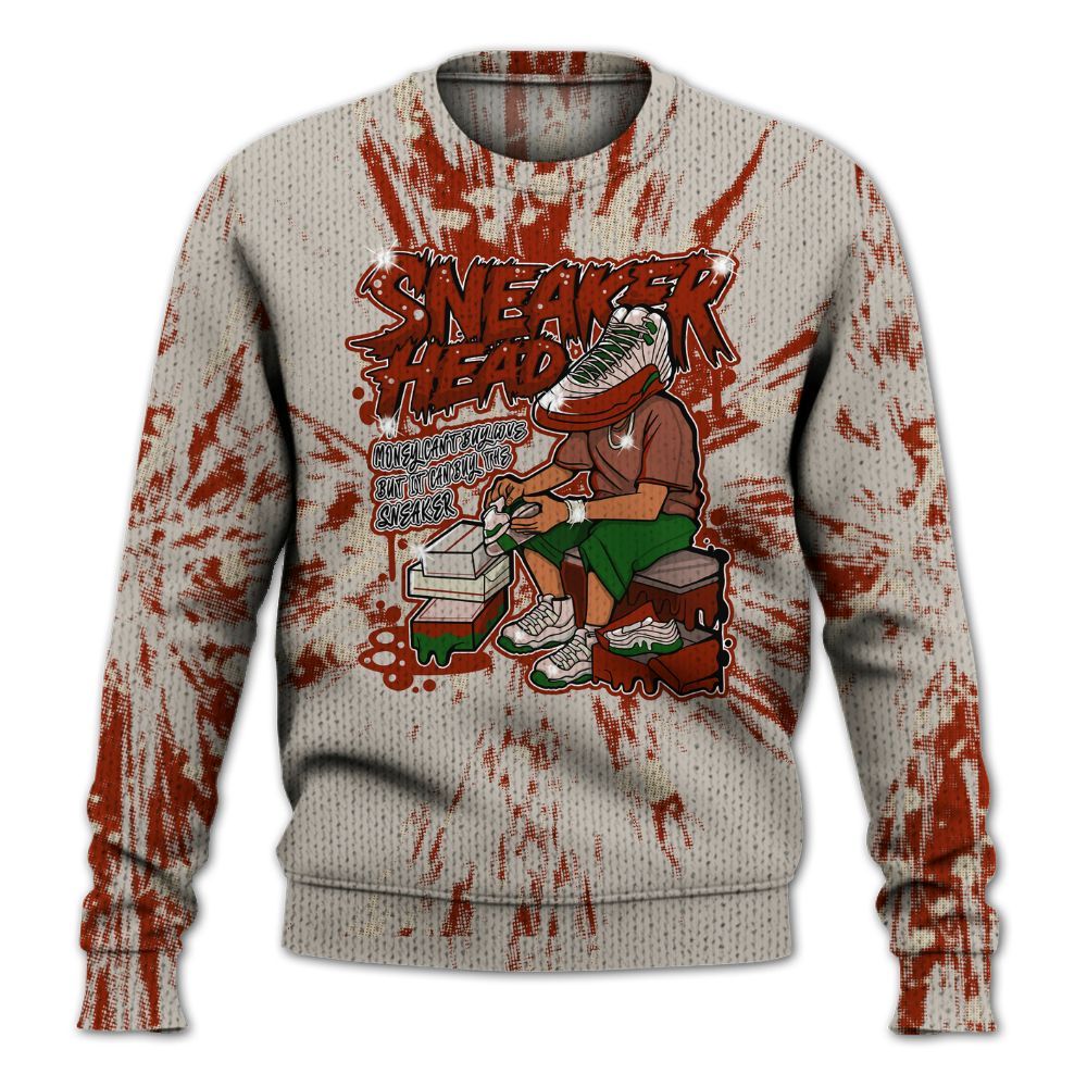 Knitted Sweater To Match El Grito 5s - Sneakers Headache Graphic Luxury