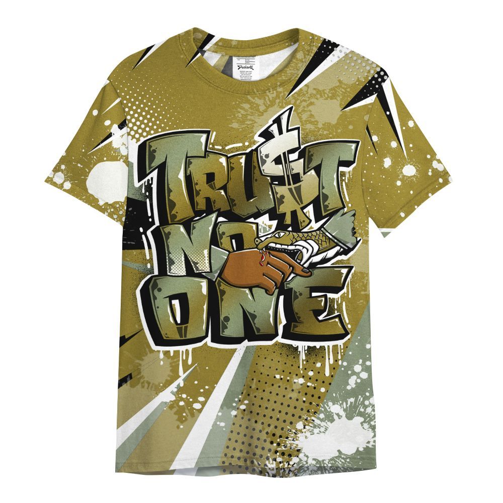 Shirt To Match Air Flightposite Metallic Gold - Poly Trust No One Dripping All Over Print