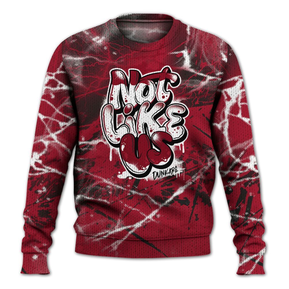 Knitted Sweater To Match High OG Black Toe Reimagined 1s - None Like Us Graphic