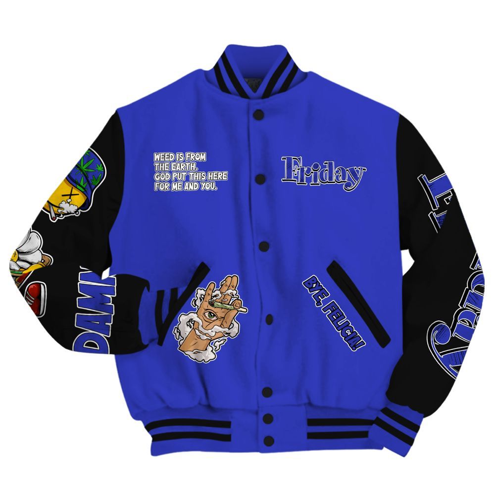 Varsity Jacket To Match Retro Black Concord 12s - Friday Sneaker Stress Style All Over Print