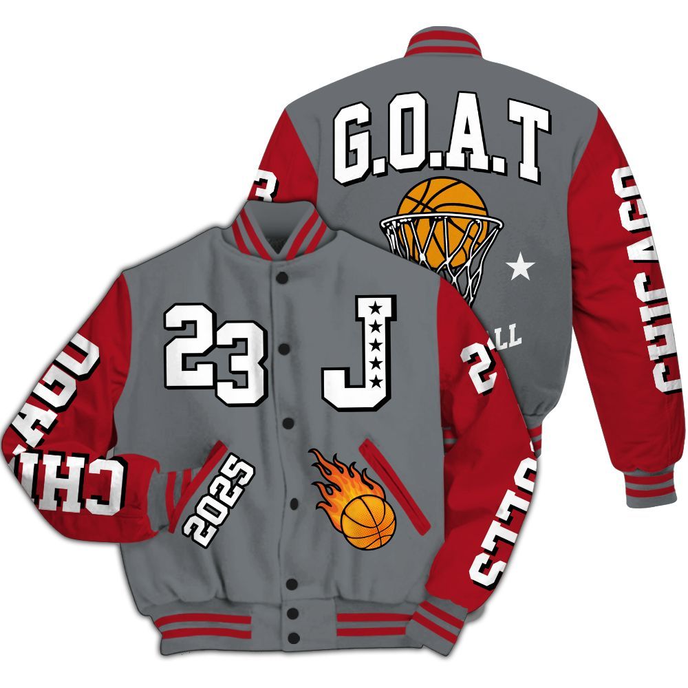 Varsity Jacket To Match Retro Fire Red 9s - Chicago 23 Basketball All Over Print