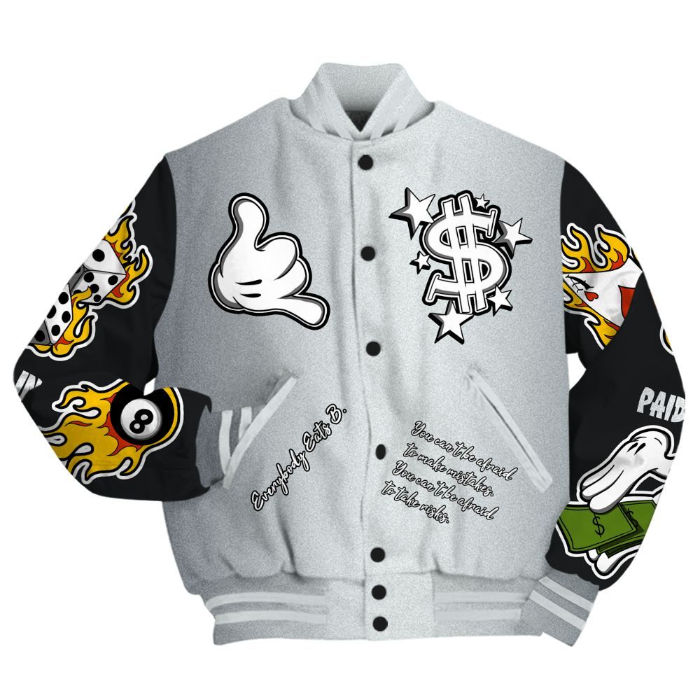 Varsity Jacket To Match Cap And Gown 6s - Everybody Paid In Full Graphic All Over Print