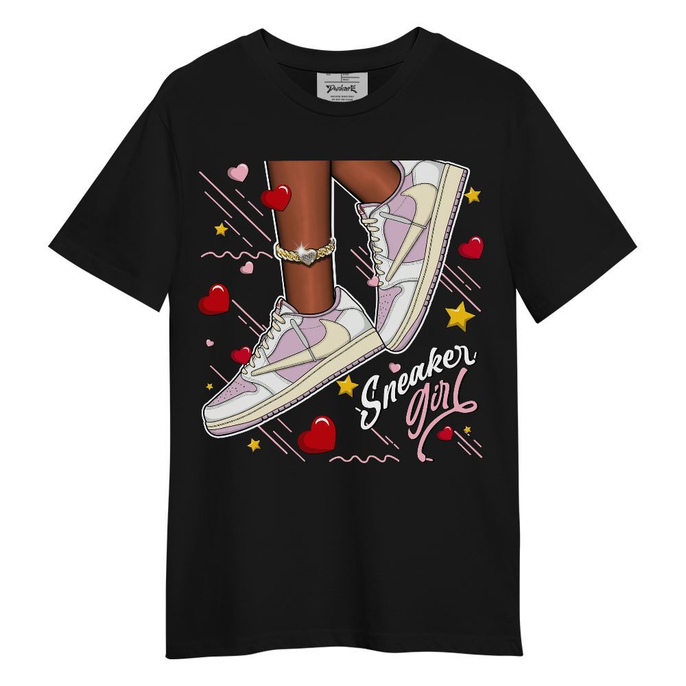 Shirt To Match Low OG Shy Pink 1s - SNEAKER Girl Heart Flying Graphic