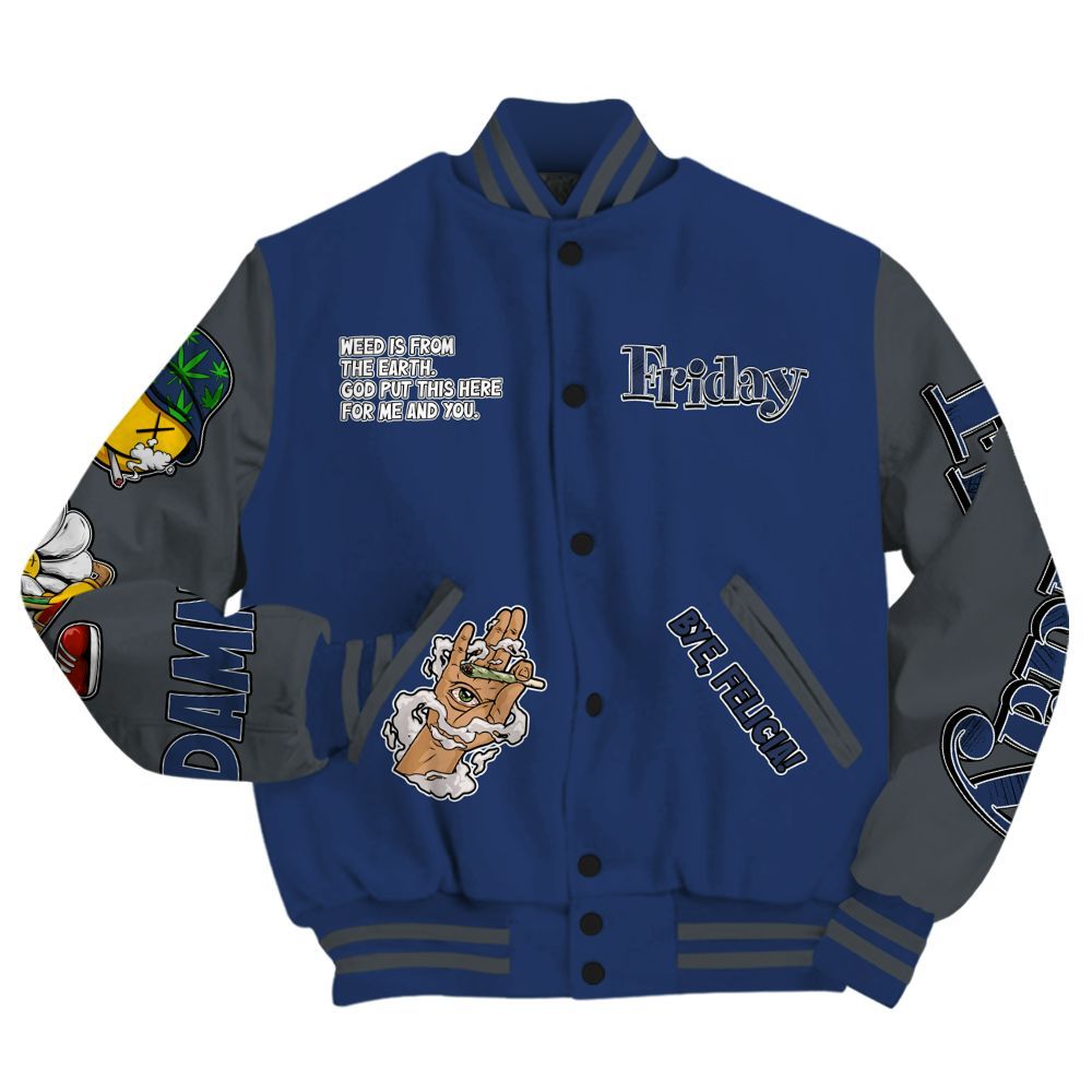 Varsity Jacket To Match Retro Flint 13s - Friday Sneaker Stress Style All Over Print