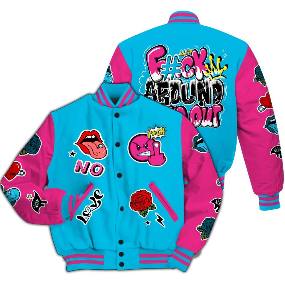 Varsity Jacket To Match Tokyo Nights Stewie 3s - FK Around Find Out All Over Print