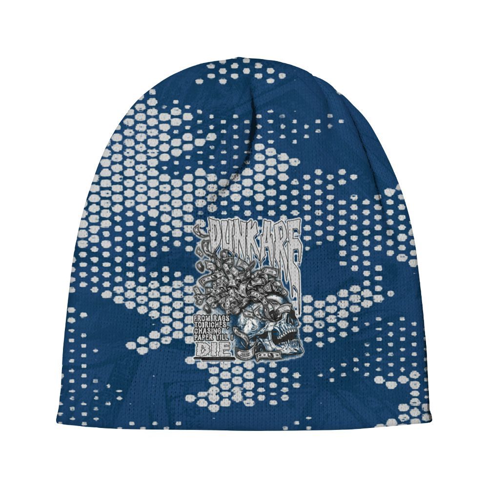 Beanie Hat To Match High OG Midnight Navy 1s - From Rags To Riches Graphic