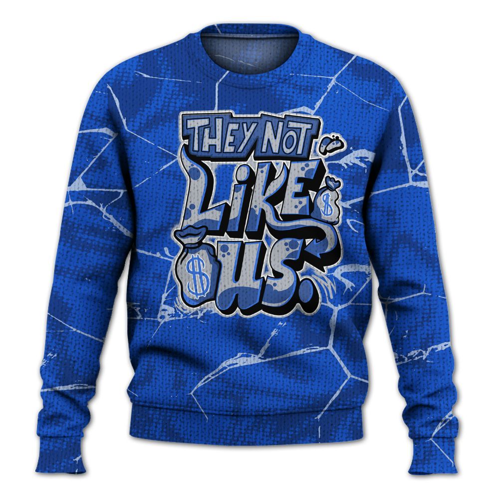Knitted Sweater To Match Air Foamposite One Royal - Dislike Us Graphic