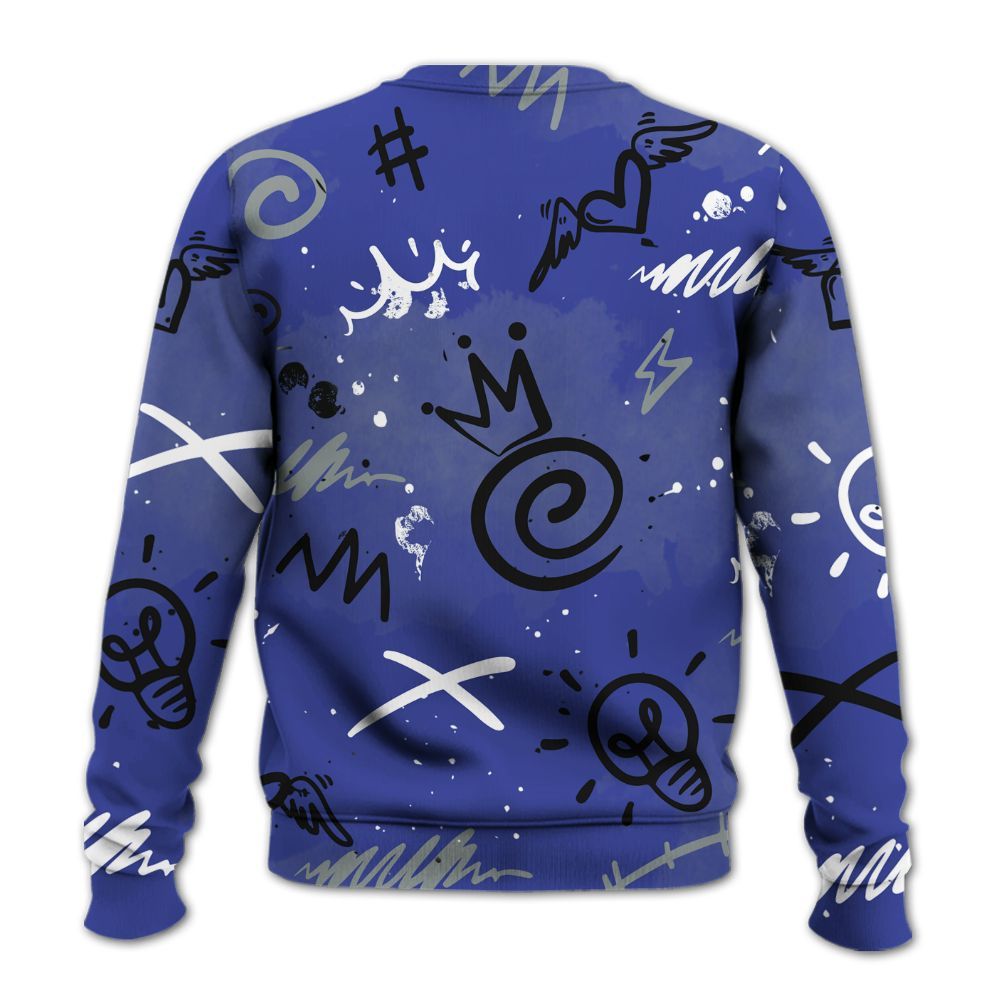 Sweatshirt To Match Shox TL Royal - Drip Been Di2ferent All Over Print