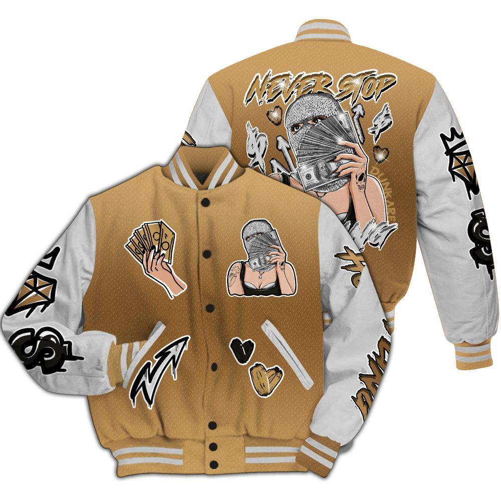 Varsity Jacket To Match Air Max DN Golden Bullet - Hustling Unique All Over Print