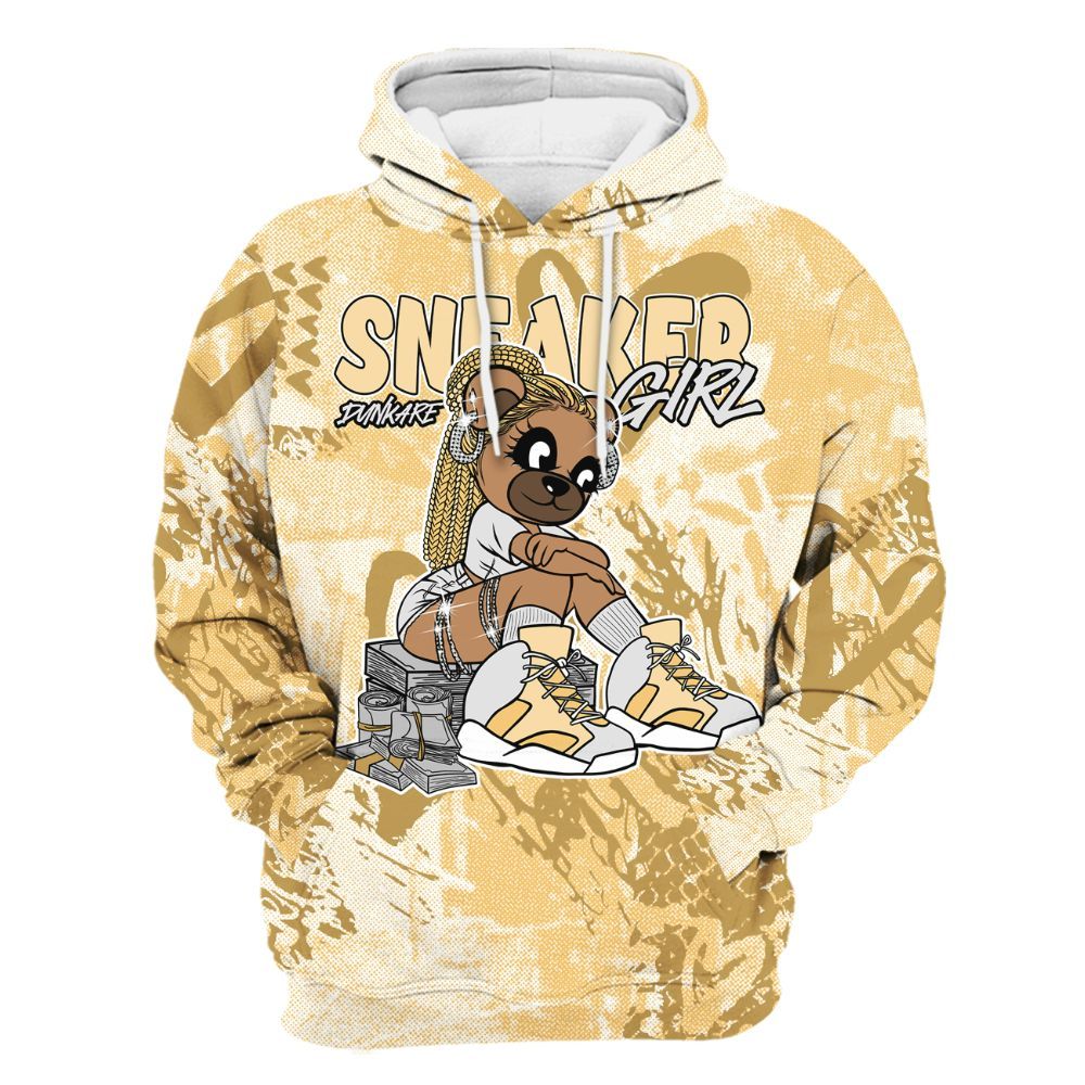 Hoodie To Match Craft Paris 6s - Sneaker Girl Bear Heart Grunge All Over Print