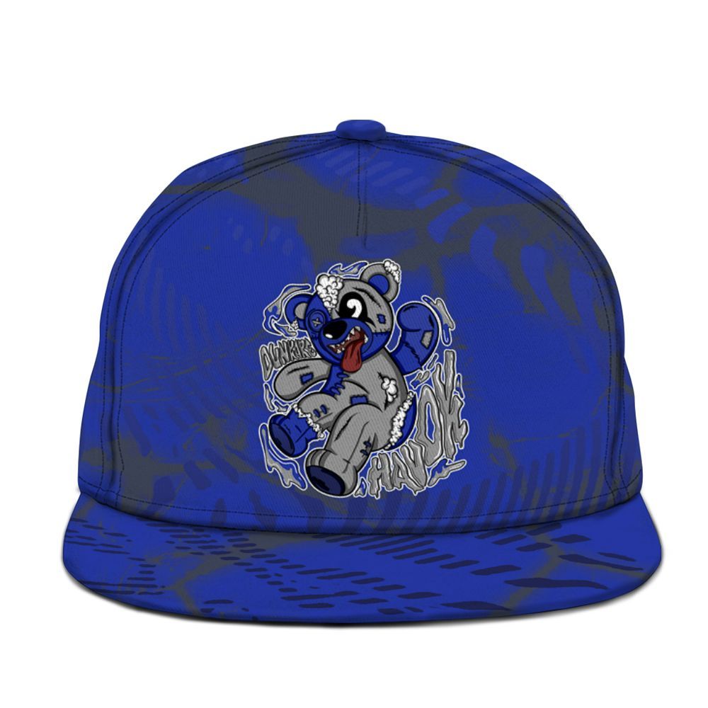 Snapback To Match Air Max Plus Black Racer Blue - Havok Bear Graphic