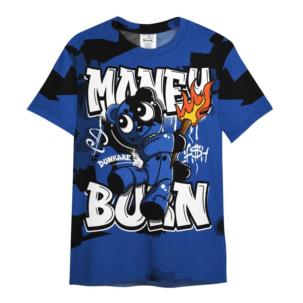 Shirt To Match Air Foamposite One Royal - Money Burn Retro All Over Print