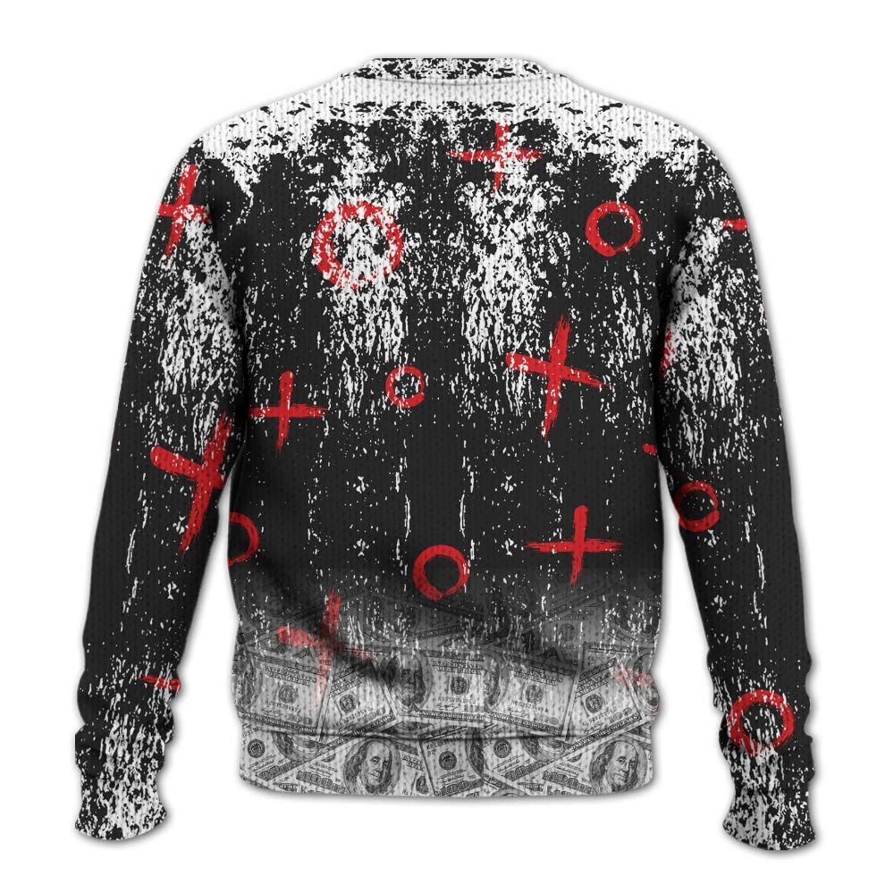 Knitted Sweater To Match Prime 93 Fire Red - Selfmade Unique Grunge