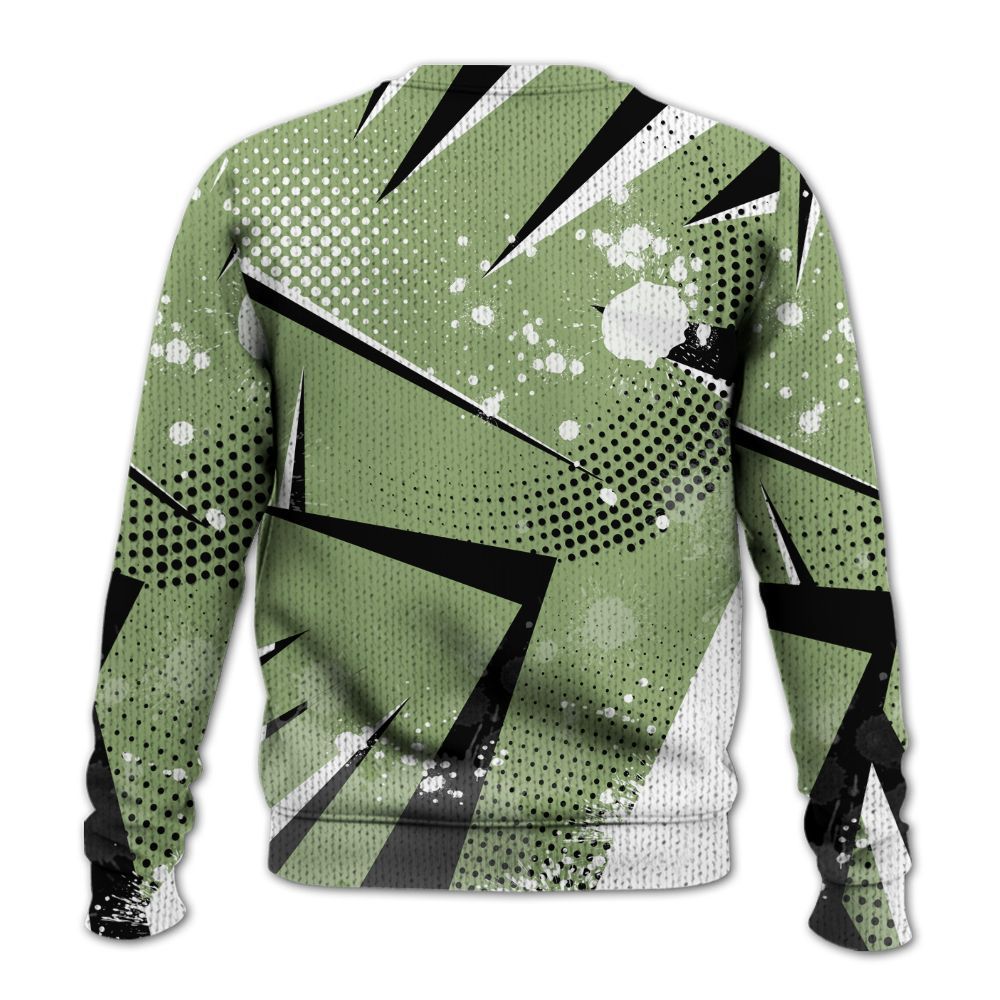 Knitted Sweater To Match Oil Green 4s - Poly Trust No One Dripping