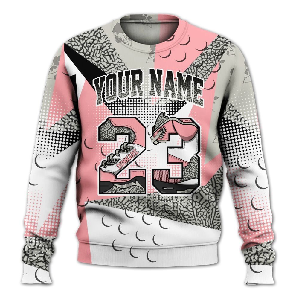 Sweatshirt To Match Retro Wings 3s - Poly Custom Name Number 23 5s All Over Print