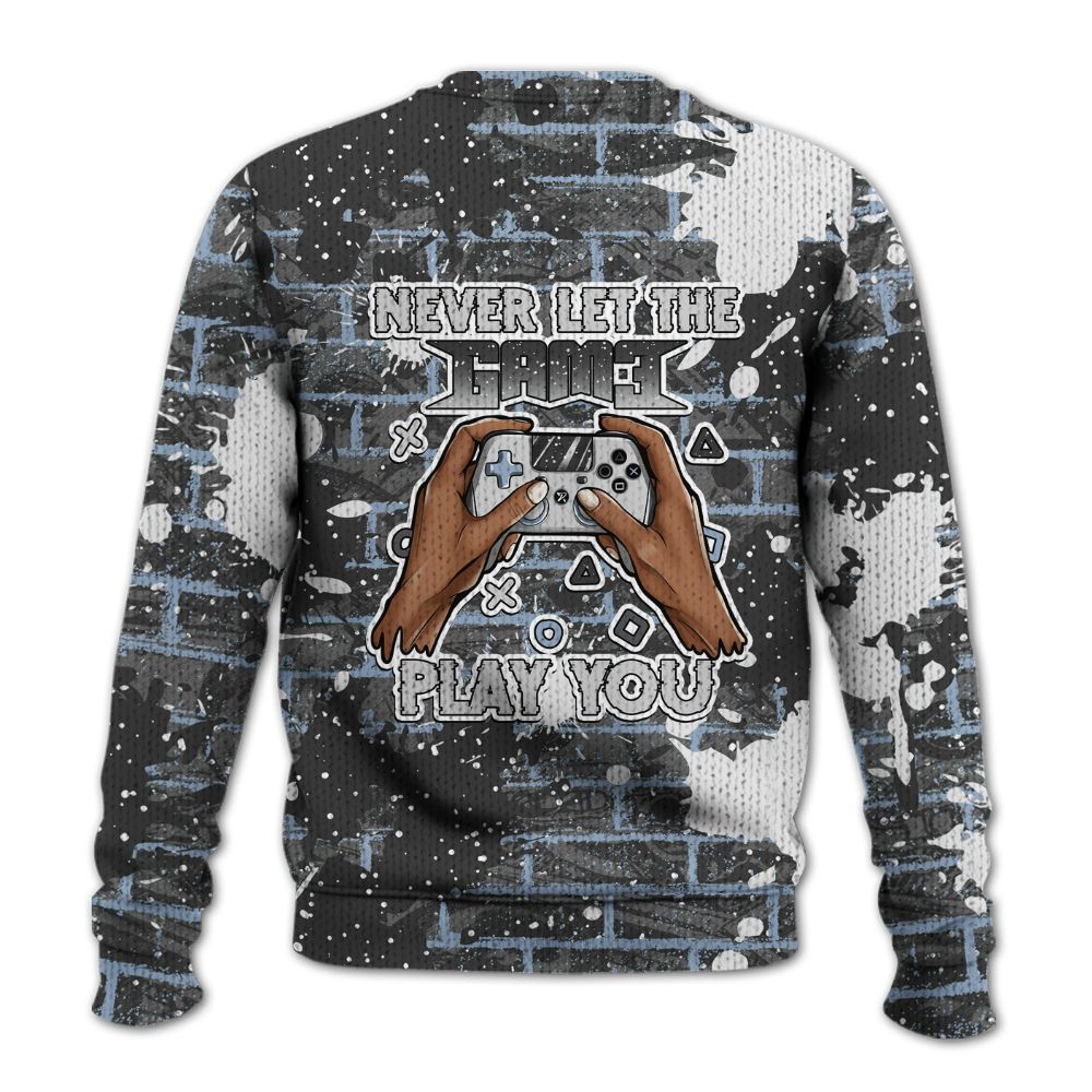 Knitted Sweater To Match Reverse Black White 6s - PlayGame Human Brick
