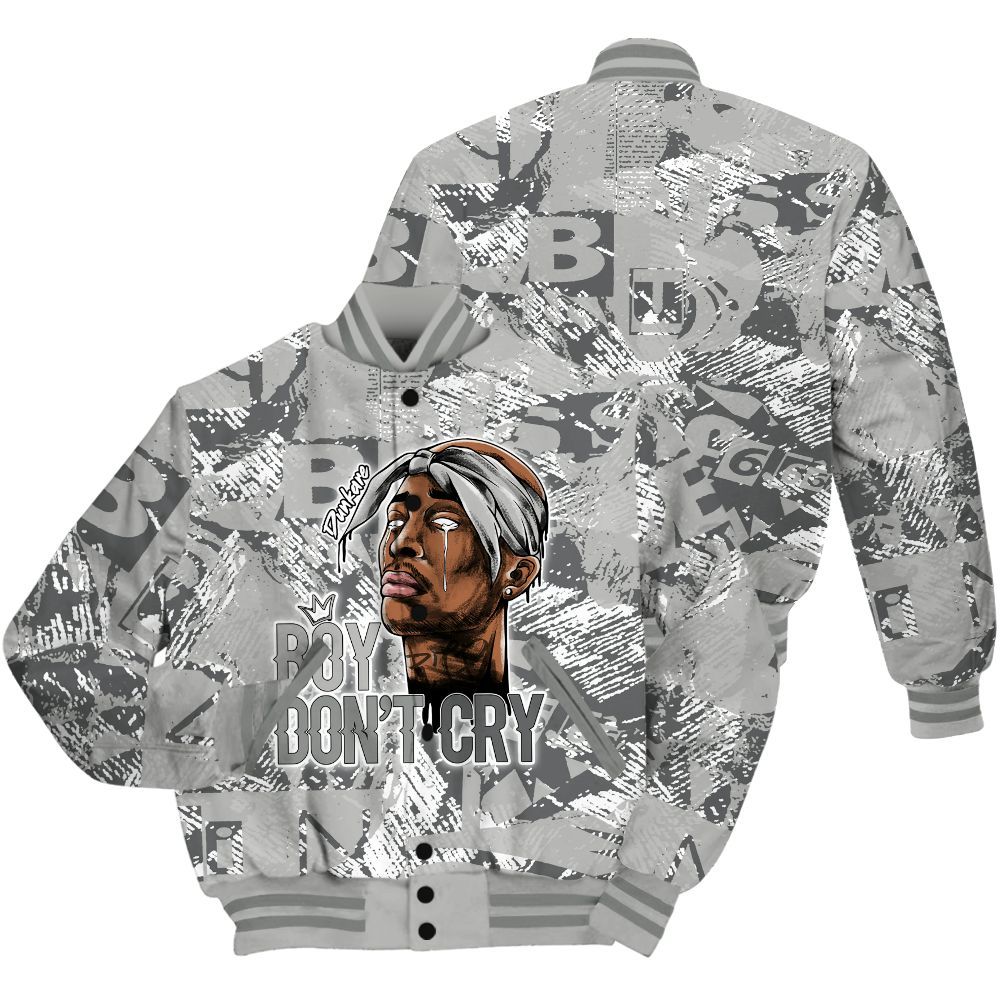 Varsity Jacket To Match Paris Cement Grey 4s Shirt, Boiz Ain't Cry Unique Abstract All Over Print