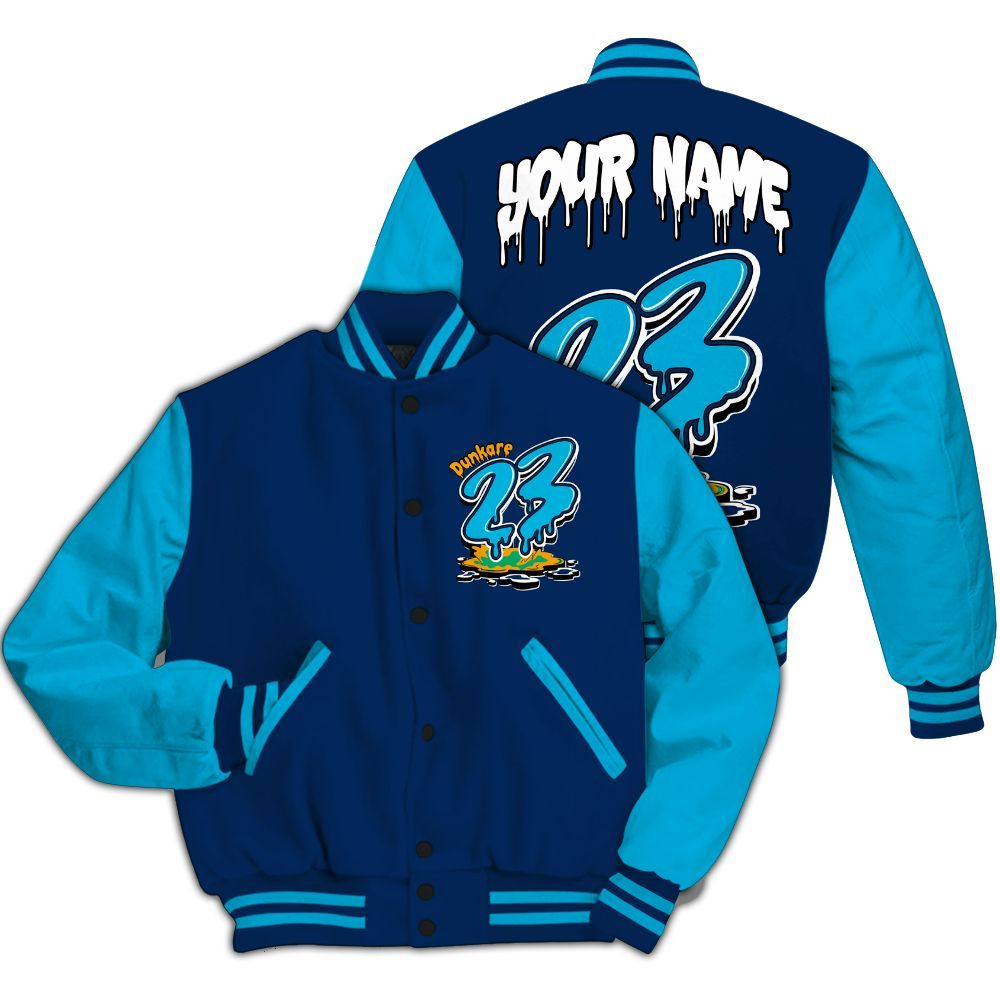 Varsity Jacket To Match Dunk Low GS Electric Algae - Custom Name 23 Drip All Over Print