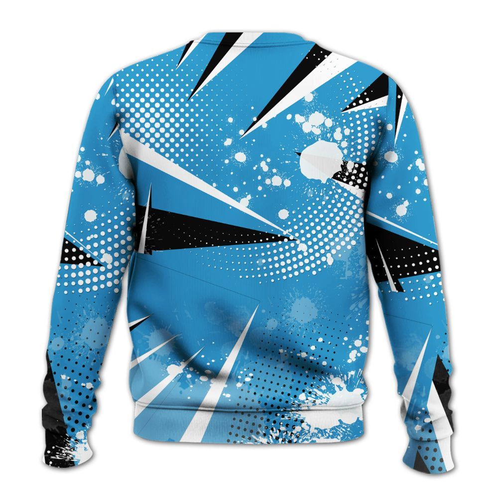 Sweatshirt To Match Powder Blue 9s - Poly Trust No One Dripping All Over Print