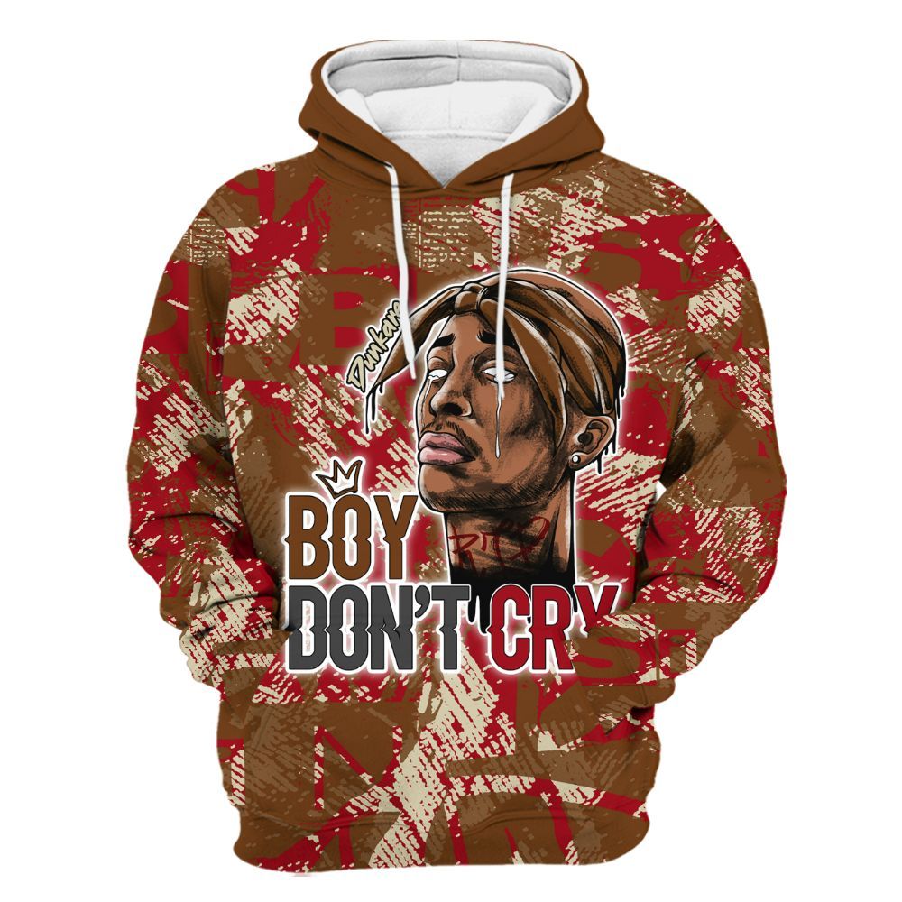 Hoodie To Match Archaeo Brown 5s - Boiz Ain't Cry Unique Abstract All Over Print