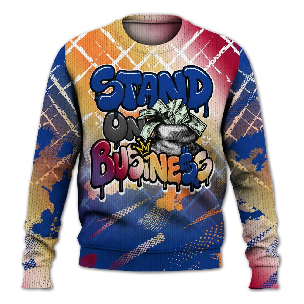 Knitted Sweater To Match Air Griffey Max Los Angeles 1s - Halftone Stand Business Dripping