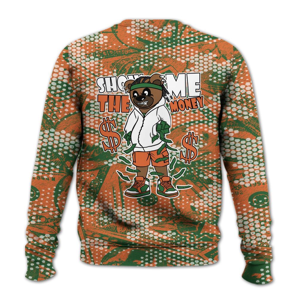 Sweatshirt To Match Low Miami 5s - Show Me Bear Banknotes Art All Over Print