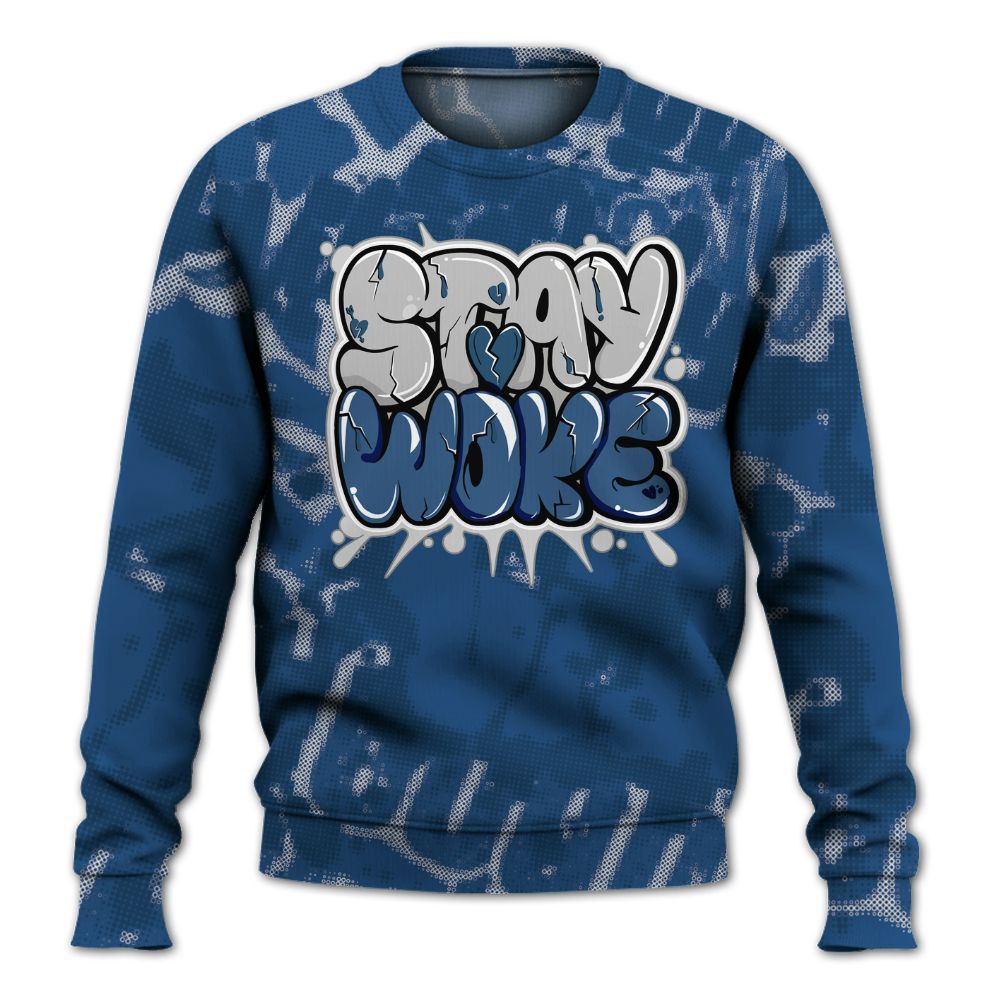 Sweatshirt To Match High OG Midnight Navy 1s - Stay And Woken Street All Over Print