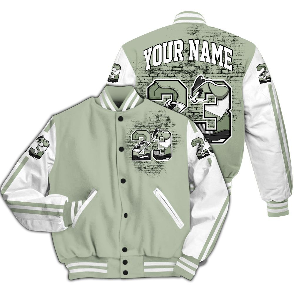 Varsity Jacket To Match Seafoam Sail 4s - Custom Name Number 23 5s All Over Print
