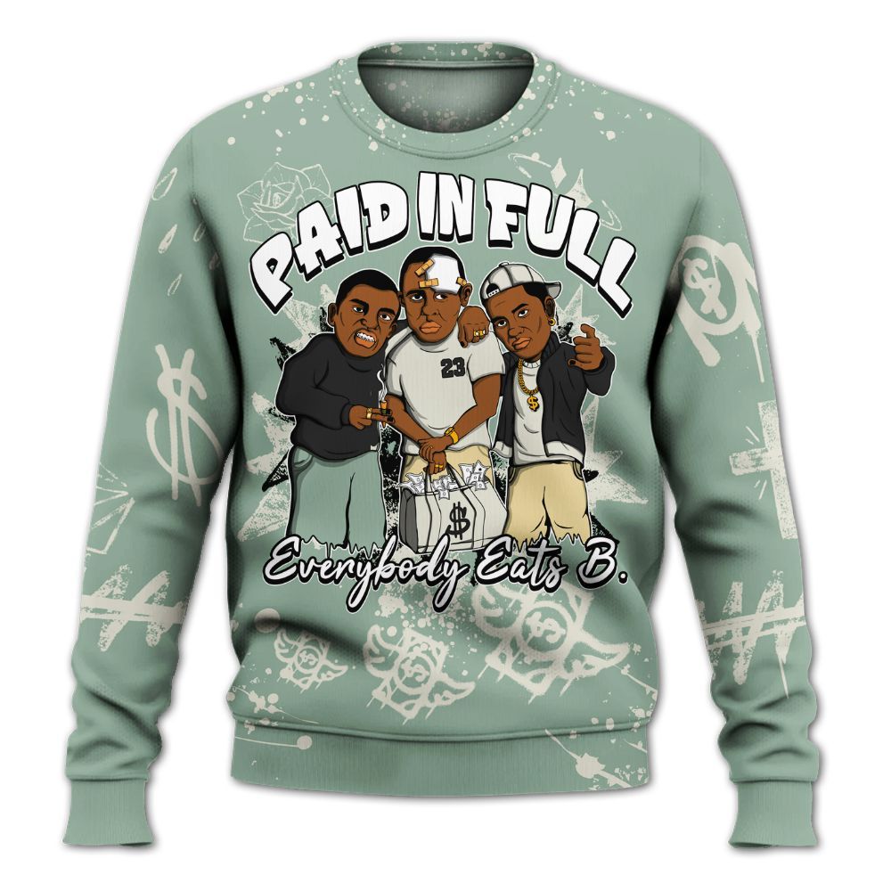 Sweatshirt To Match Joins Year Of The Snake 5s - Everybody Paid In Full Crayon All Over Print