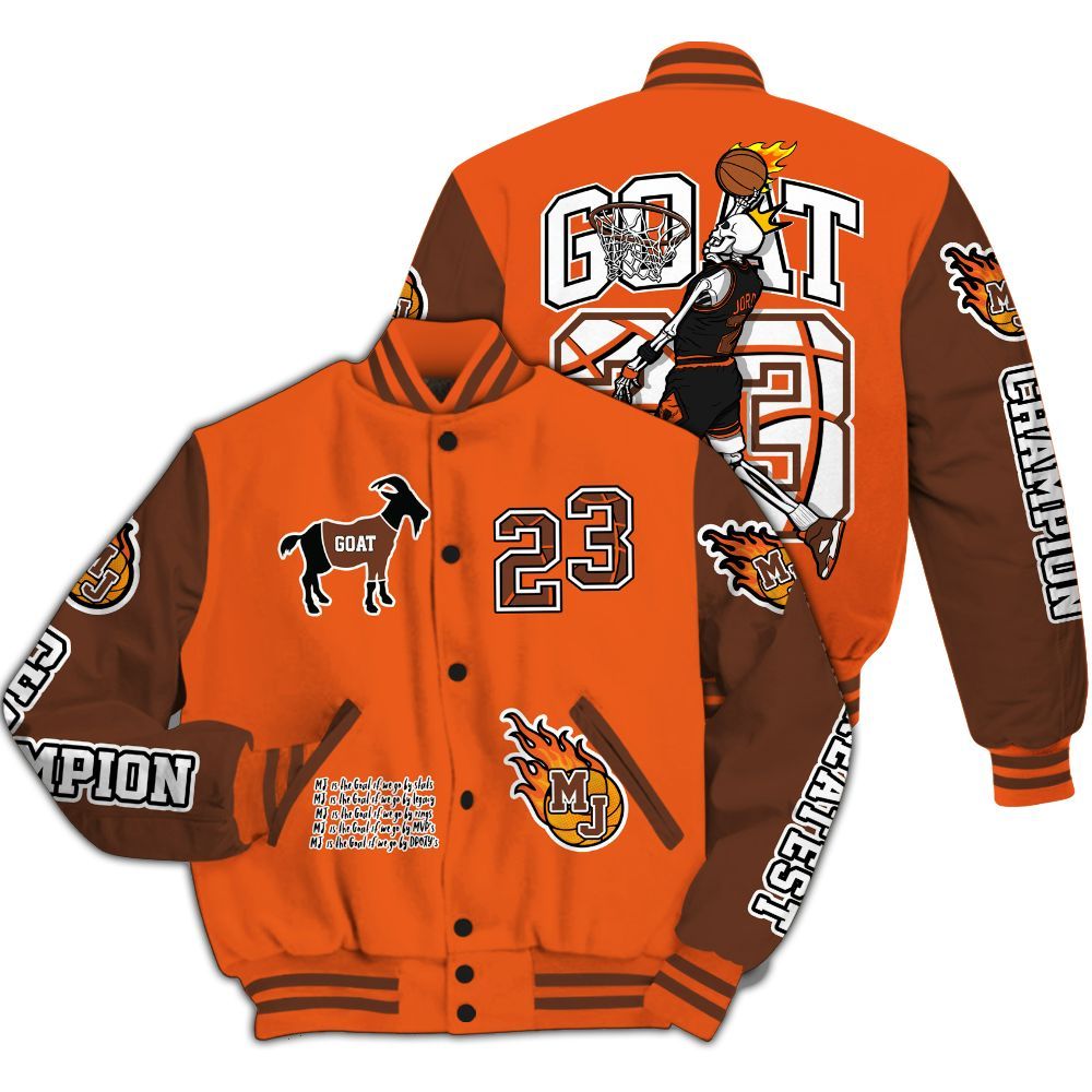 Varsity Jacket To Match High OG Starfish 1s - 23 G.0.A.T Jump Up Basketball All Over Print
