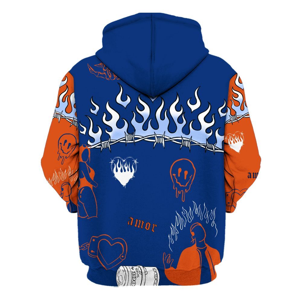 Hoodie To Match Mid Knicks 1s - Snake Trust No One All Over Print