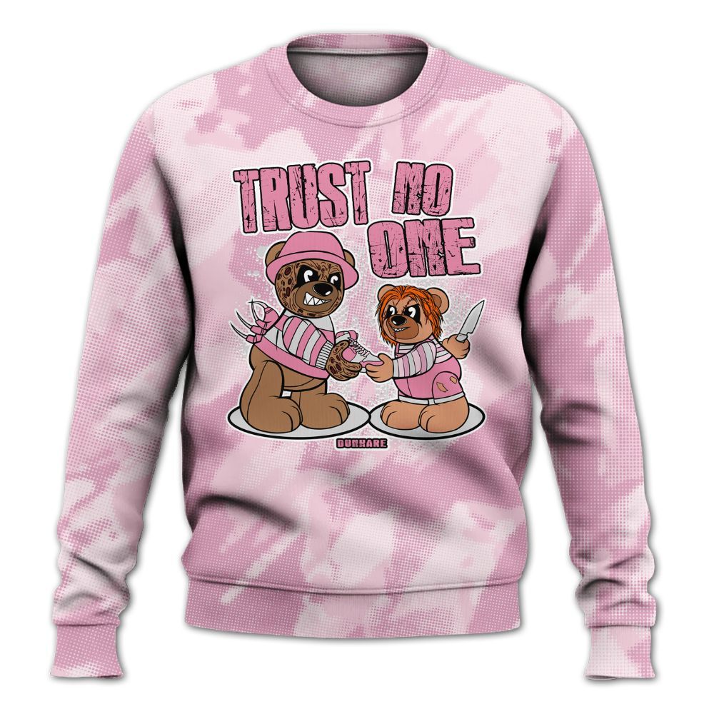 Sweatshirt To Match Orchid 4s - Trust No One Bear Abstract Halftone All Over Print