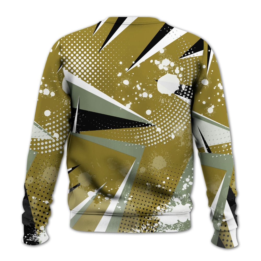 Sweatshirt To Match Air Flightposite Metallic Gold - Poly Trust No One Dripping All Over Print