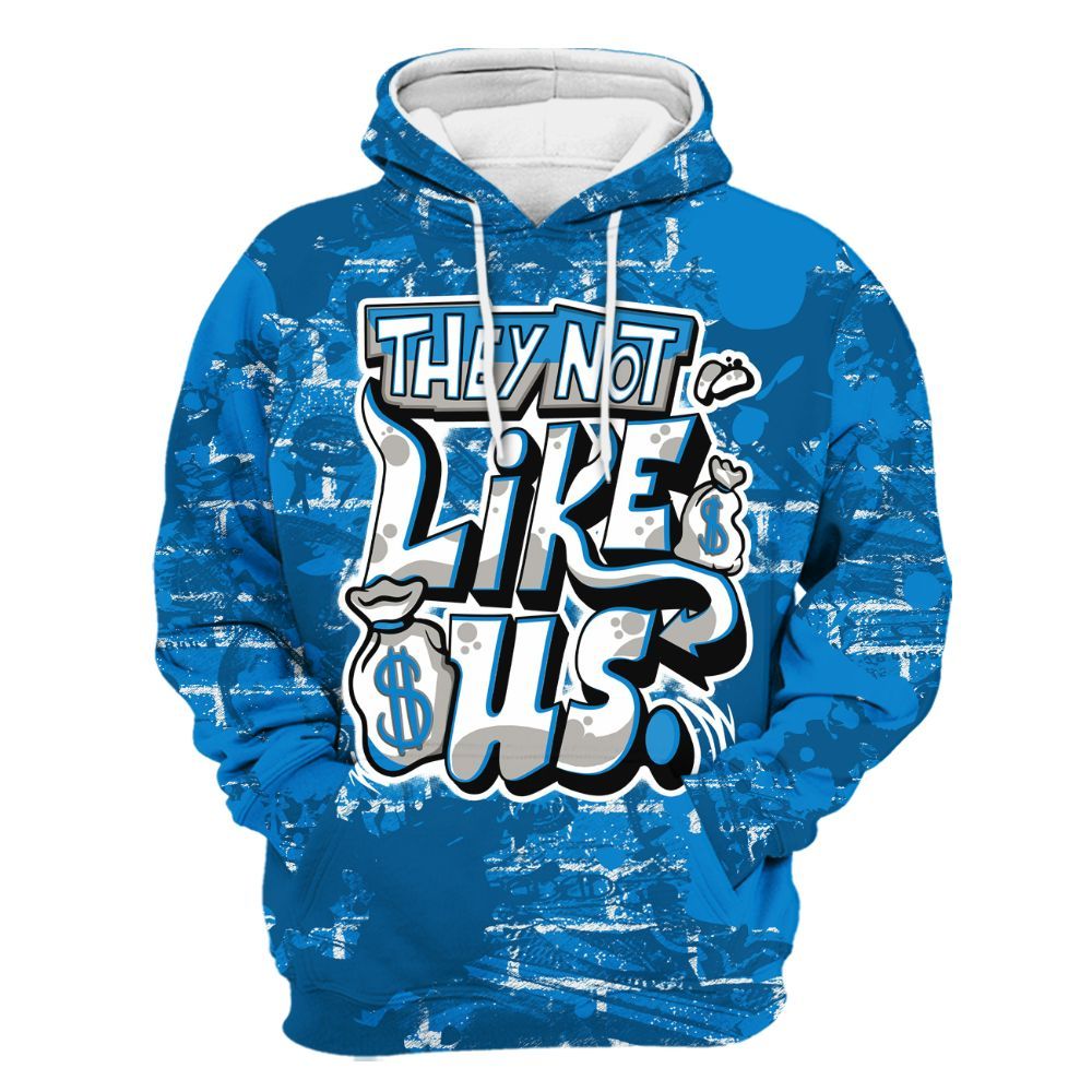 Hoodie To Match Industrial Blue 4s - Dislike Us Graphic Street Art All Over Print
